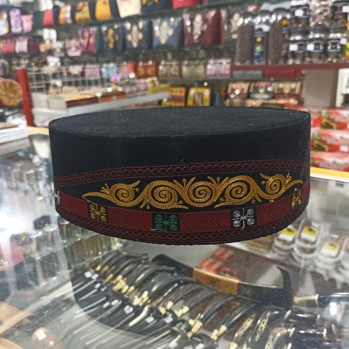 DISKON Peci khas Aceh motif Gayo / Peci Gayo khas Aceh bahan premium READY STOCK