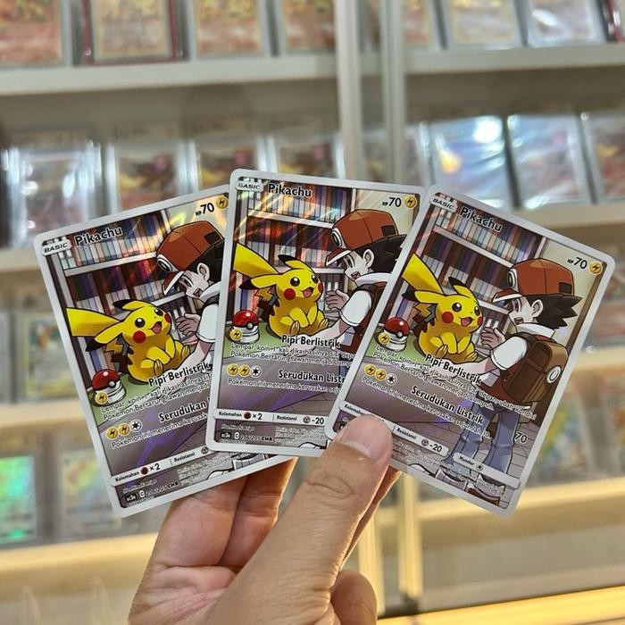 j225- Pikachu Chr Holo Foil Pokemon Tcg Indo Card Kartu Non English