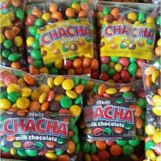 ORIGINAL CHA CHA PEANUT AND MILK REPACKING 225GRAM KILOAN COKLAT DELFI ORIGINAL