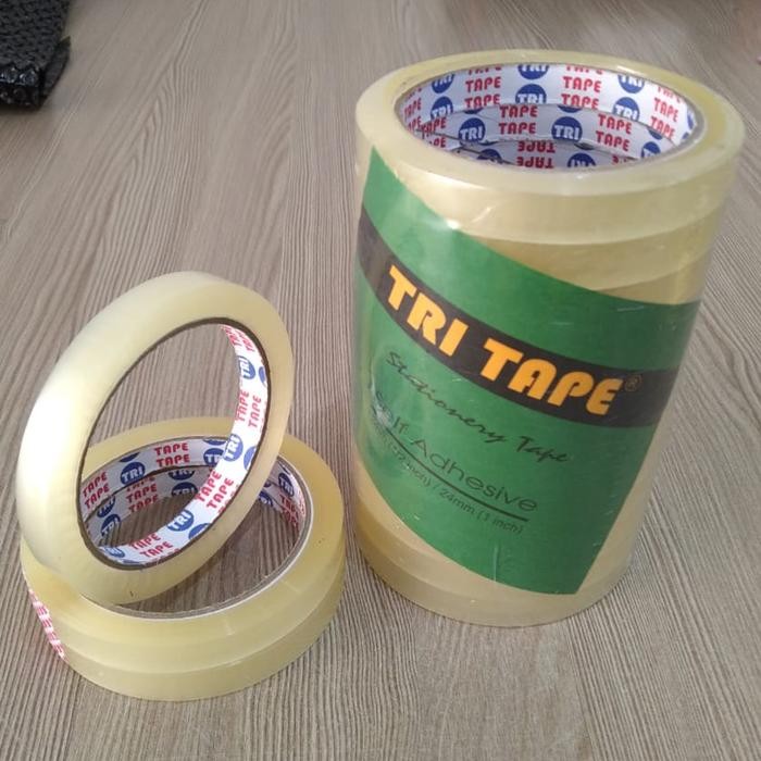 zefs- Lakban Tri Tape F/G Clear 12Mm X 72Y X 41Um