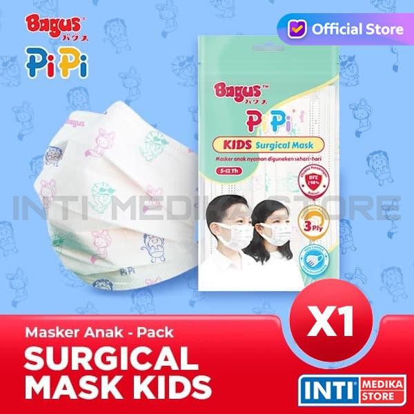 KJB BAGUS - Masker Anak 3 Ply Earloop Surgical Mask Masker Medis