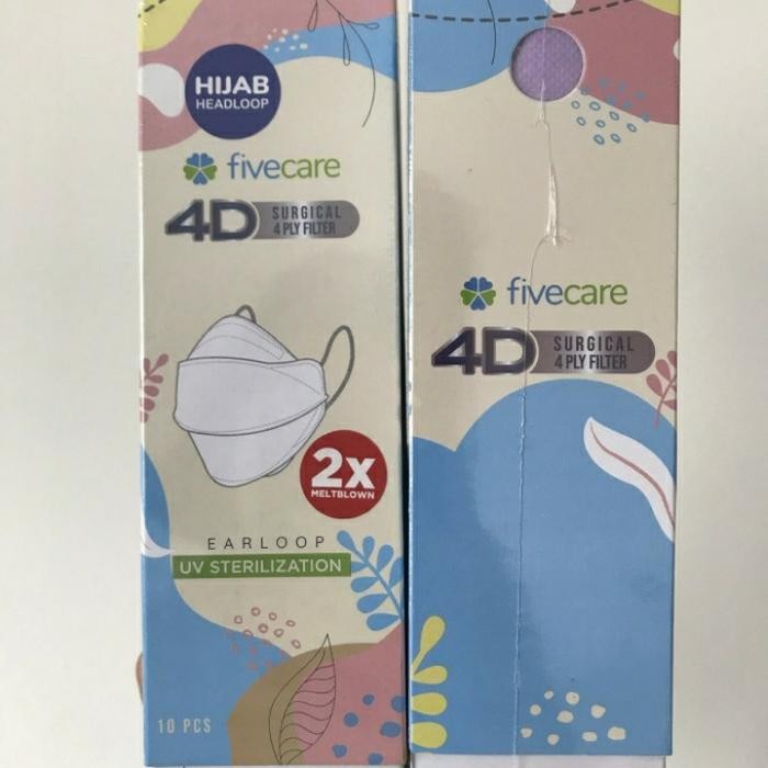 KJB masker headloop 4ply surgical / masker hijab 4 ply / fivecare 4 ply