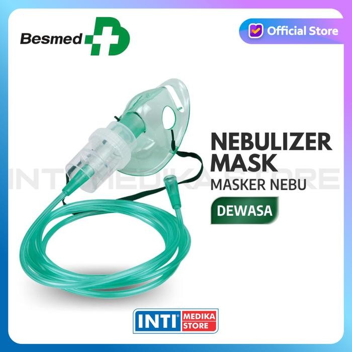 KJB BESMED - Nebulizer Mask Dewasa / Masker Nebulizer Dewasa / Nebu Mask