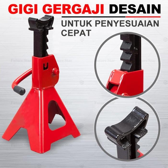 Dongkrak Jack Stand 3 Ton 2pcs Set /Lift Scissor Jack Penahan Tahanan Dongkrak Penyangga Mobil /