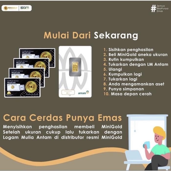 Logam Mulia Emas Mini Gold Minigold 0.5 0,5 Gram