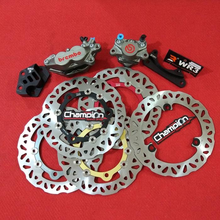 Paket 1 Set Braket Kaliper Depan Belakang Brembo WR3 TDR Yamaha NMAX