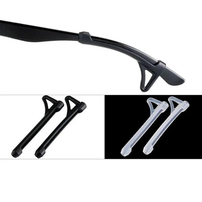 4pcs Earhook Kacamata Silicone Penyangga Kacamata Anti Melorot Ganjal Kacamata