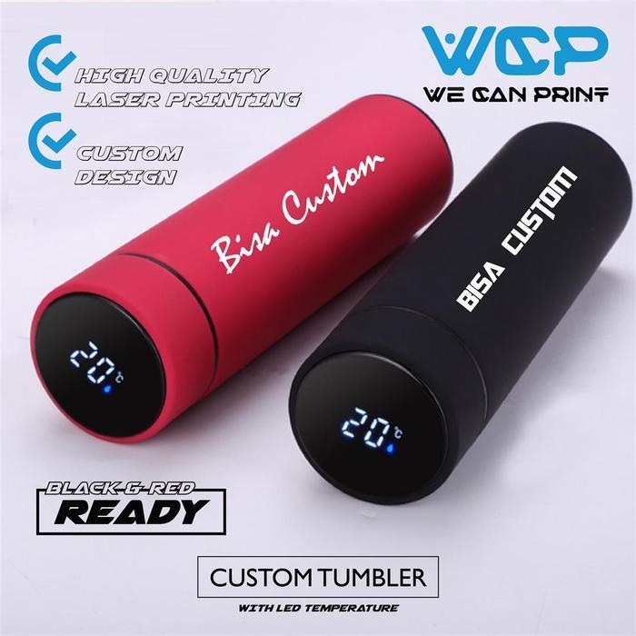 Ecentio - CUSTOM TUMBLER BOTOL TERMOS LED SUHU / CETAK GRAFIR BOTOL MINUM