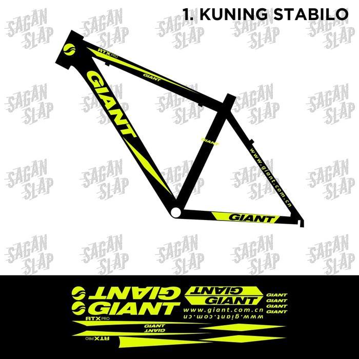 Stiker Sticker Decal Frame Sepeda Giant Atx Pro Terbaru 