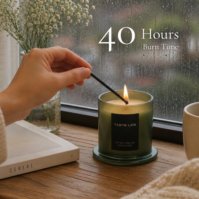 Eclat Candles Boutique Lounge Collection - Fresh Floral Woody Aromatherapy Soy Candle 150G 40H Es006