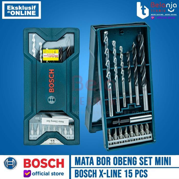 Bosch Mata Bor Obeng Set Mini 15 Pcs X Line Screwdriver Bit Magnetic Terbaruu