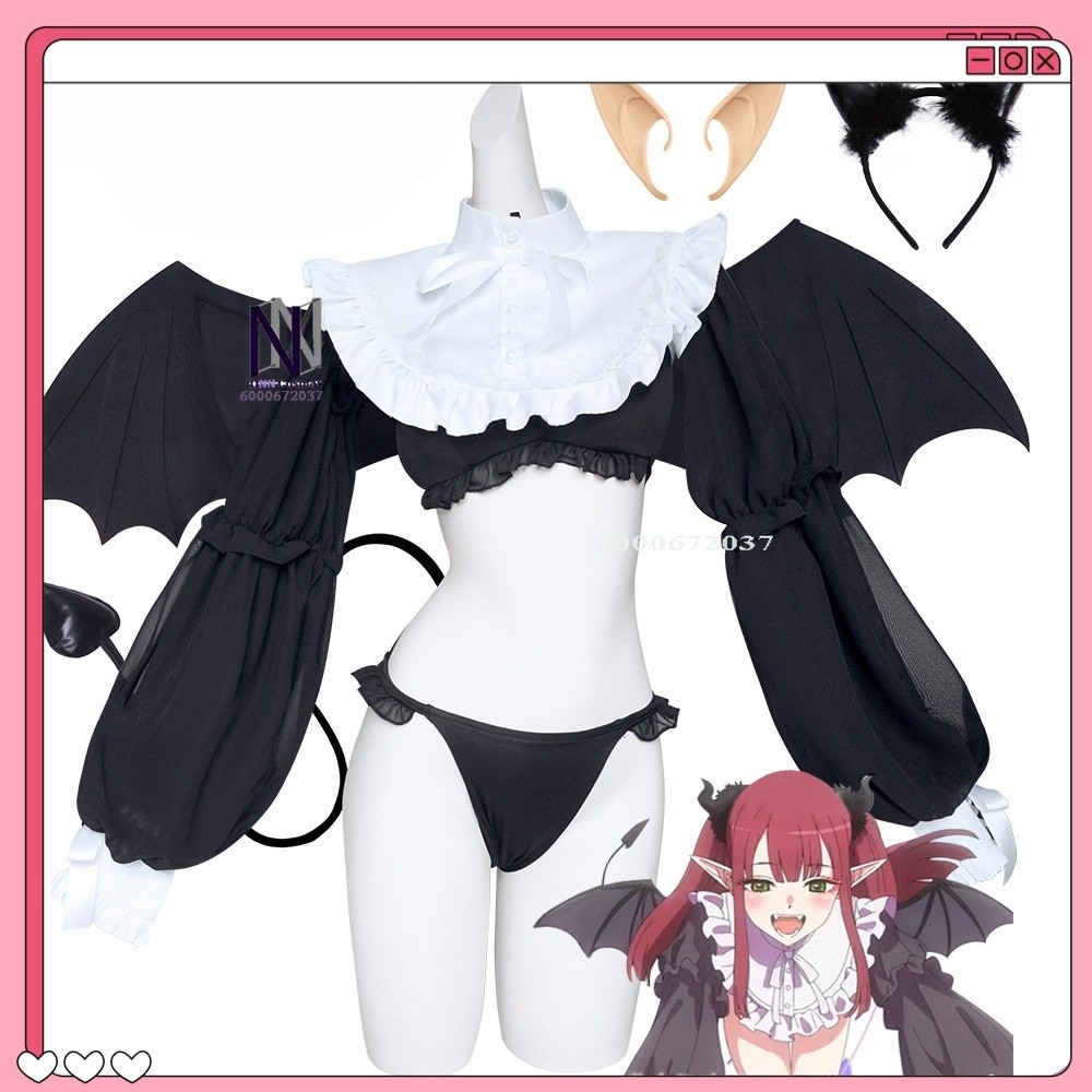 My Dress-Up Darling Marin Kitagawa Rizu-Kyun Succubus Form Cosplay Costume Demon Two-Dimensional