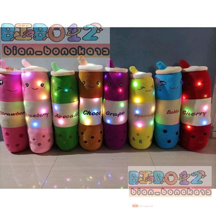 BONEKA GULING BOBA LED TINGGI 60 CM BAHAN VELBOA LEMBUT Dolls