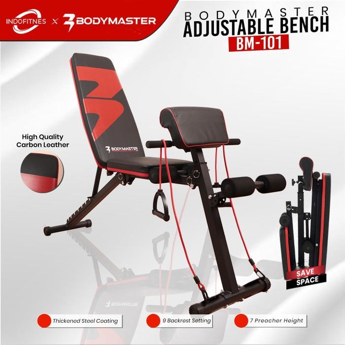 BODYMASTER Adjustable Bench BM-101 Kursi bangku Gym Bench Gym Multifungsi Sit up Preacher