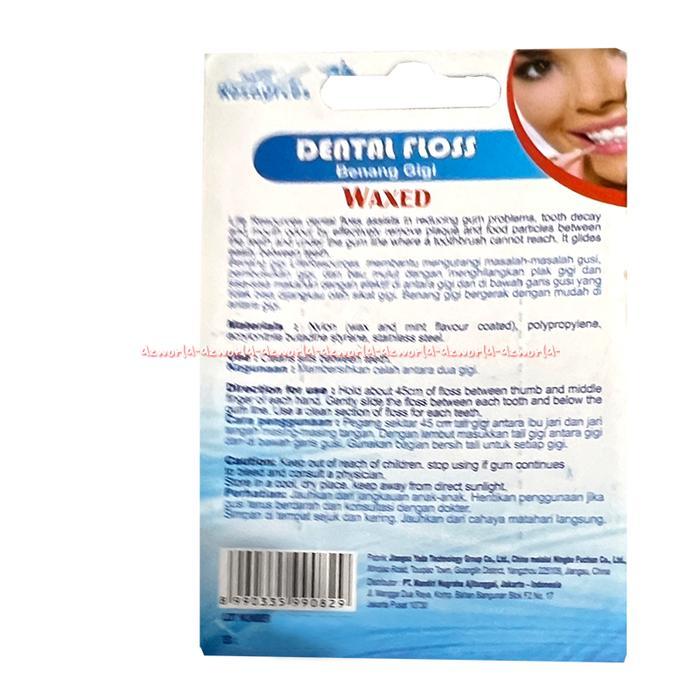 Life Resources 50Meter Century Value Dental Floss Wax Benang Gigi Rasa Pepermint 50M Box Mulut