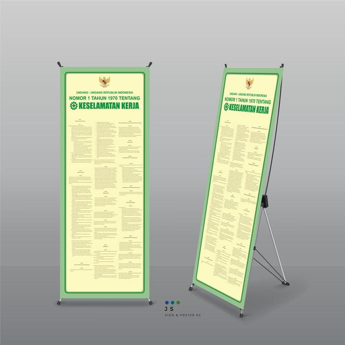 BANNER SAFETY K3 - UU no.1 Th 1970 (Bisa tambah logo)