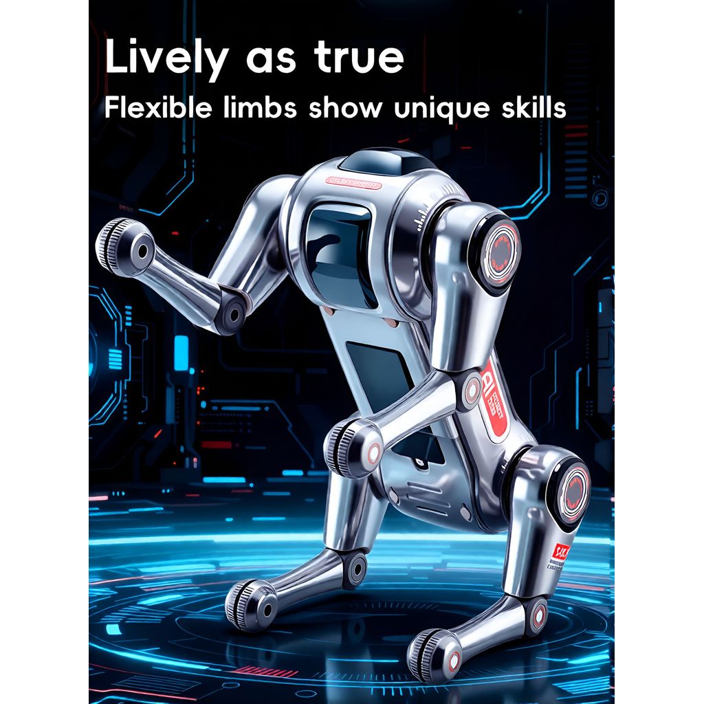 Teeggi Multifunction RC Mechanical Dog Electric RC Intelligent Robot Dog Educational Toy Bionic