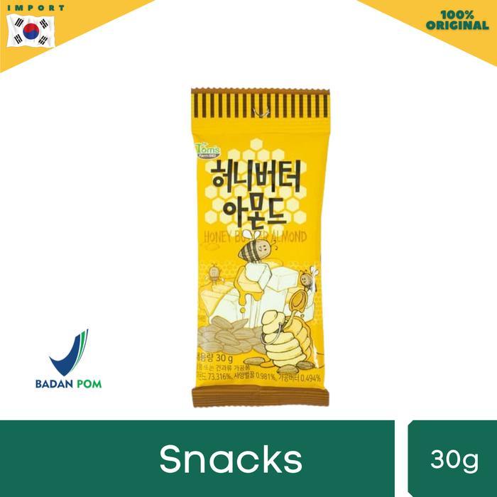 HBAF (TOM'S) HONEY BUTTER ALMOND - Camilan kacang almond asli Korea
