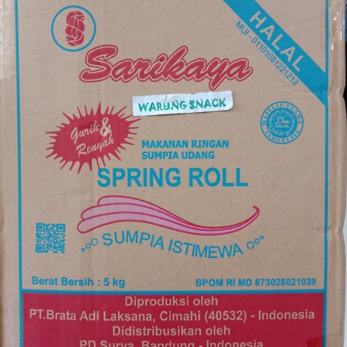 

SUMPIA UDANG SPRING ROLL SARIKAYA 5 KG( 1DUS)