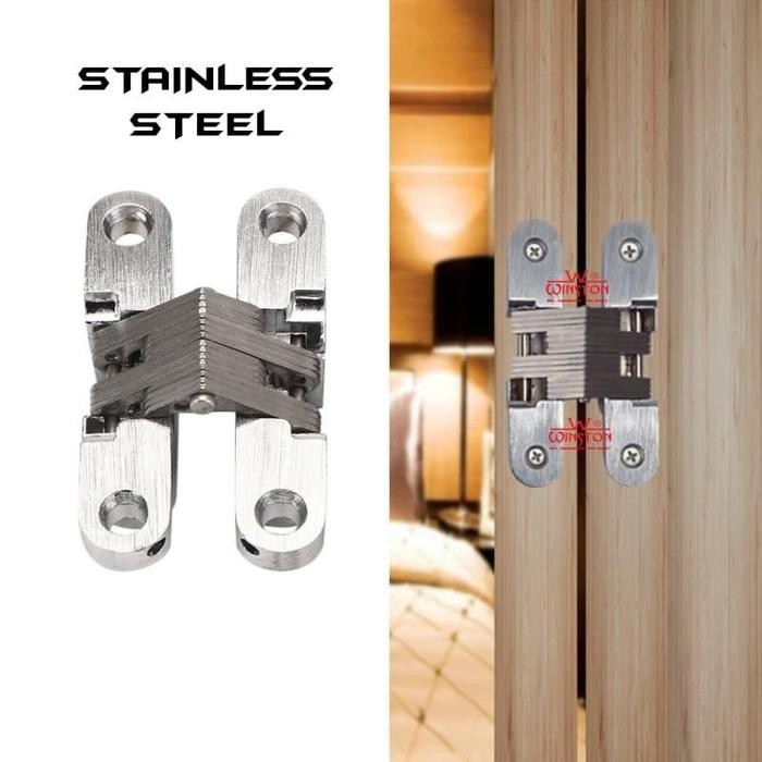 Engsel Lipat Tanam Kayu / Engsel Sisir Pintu Rumah Stainless winston