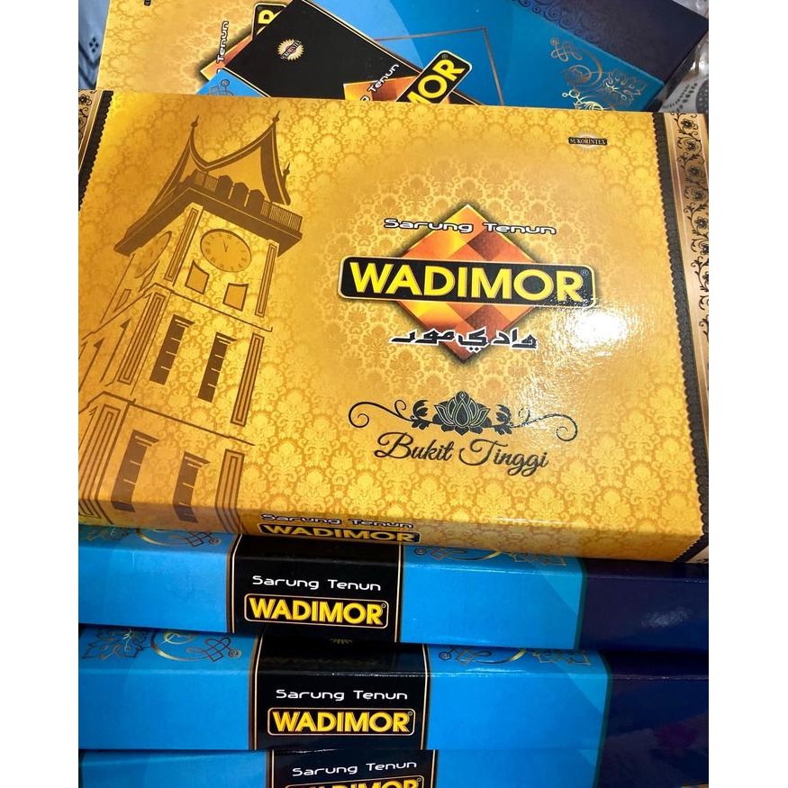 ASLI WADIMOR Sarung Pria Dewasa Motif Kotak / Polos Hitam Lebaran READY STOCK