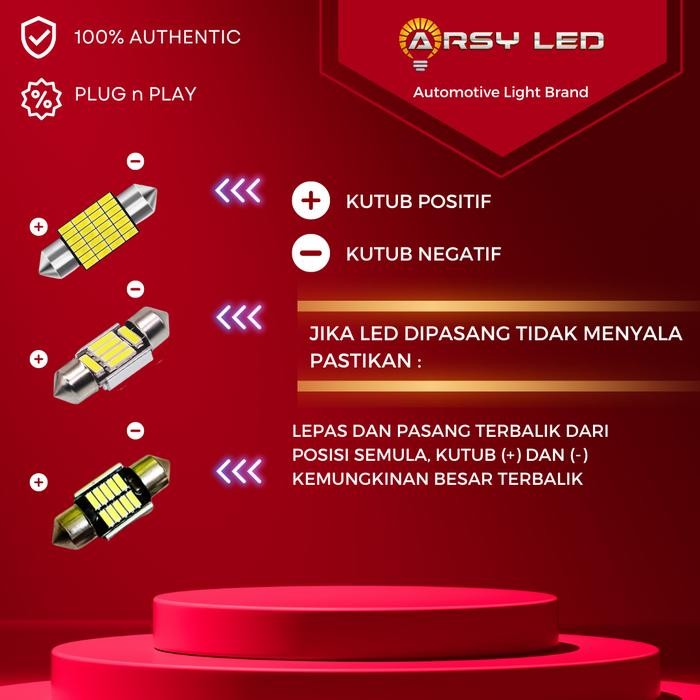 LAMPU LED PAKET ISI 2 BUAH PLAFON KABIN MOBIL XPANDER CROSS NEW LIVINA