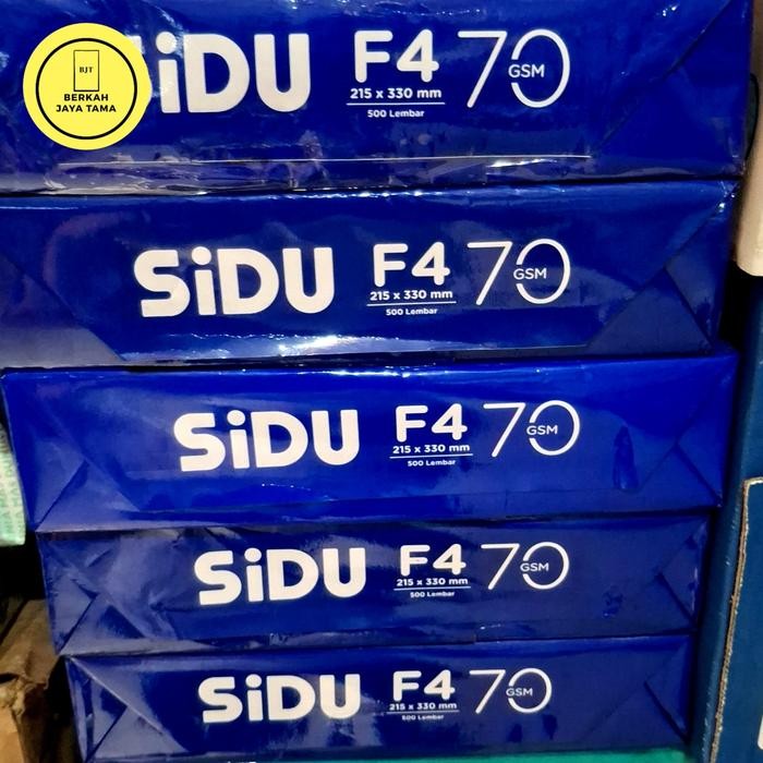 

Kertas Poto Copi F4/Polio Merek Sidu 70Gram Sebox5 Rim2500 Lenbar Asli