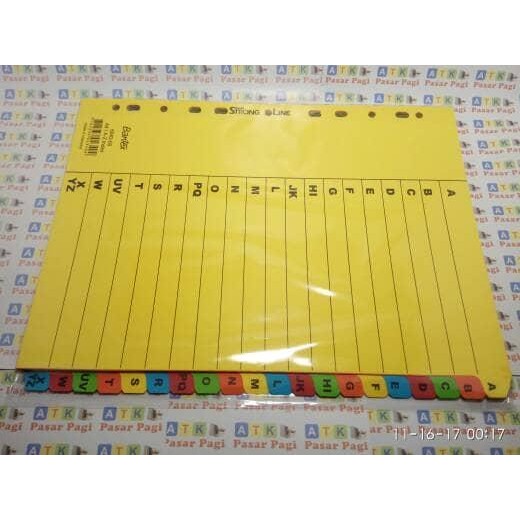 

pembatas kertas binder ordner A-Z index 6043 A4 Bantex
