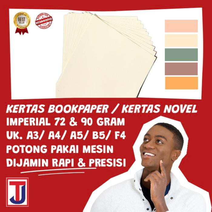 

Pilihan- Kertas Book Paper Novel 72 Gram / 90 Gram Warna Light Cream / Cream Muda Ukuran F4 /