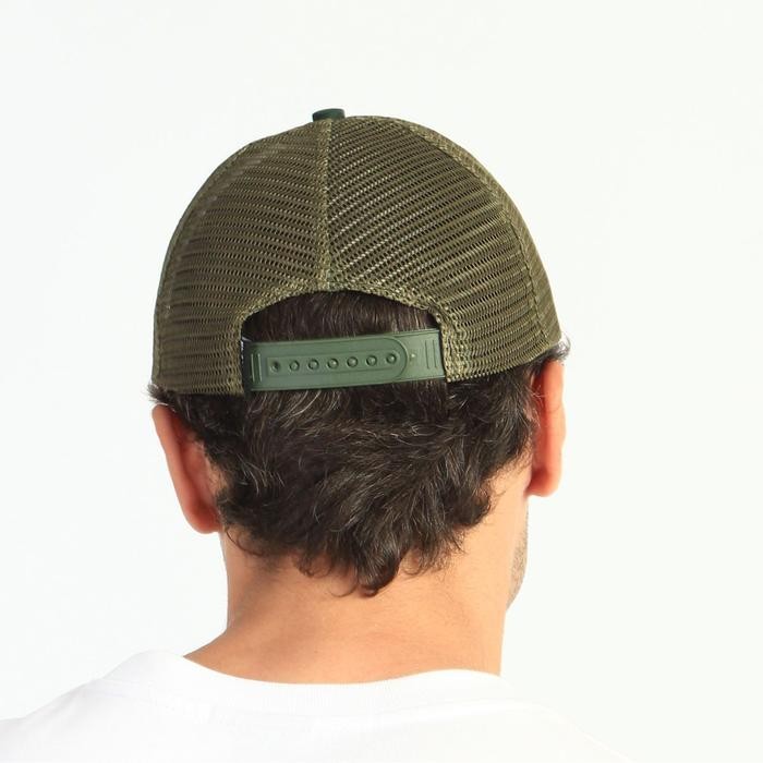 New // Topi Trucker Premium Logo Topi Jaring Hijau Army // 100% Original