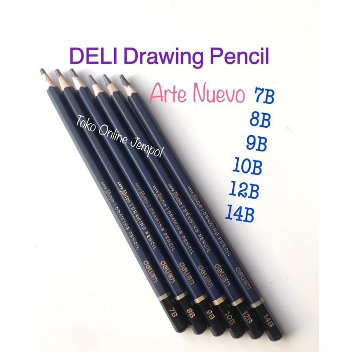 

satuan 7B 8B 9B 10B 12B 14B Pensil Drawing Pen Sketch DELI ATK1016DL