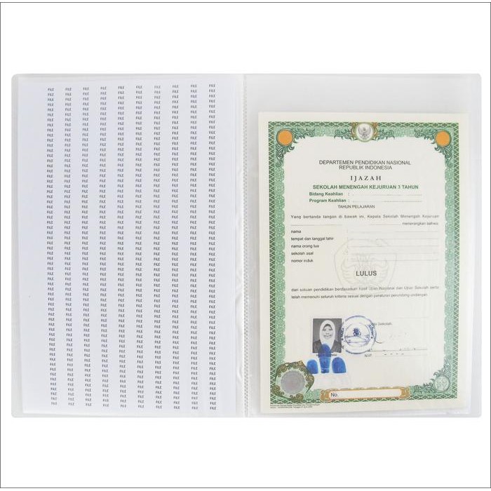 

Document Keeper/Clear Holder Noon Color 10 Pocket FC E 326