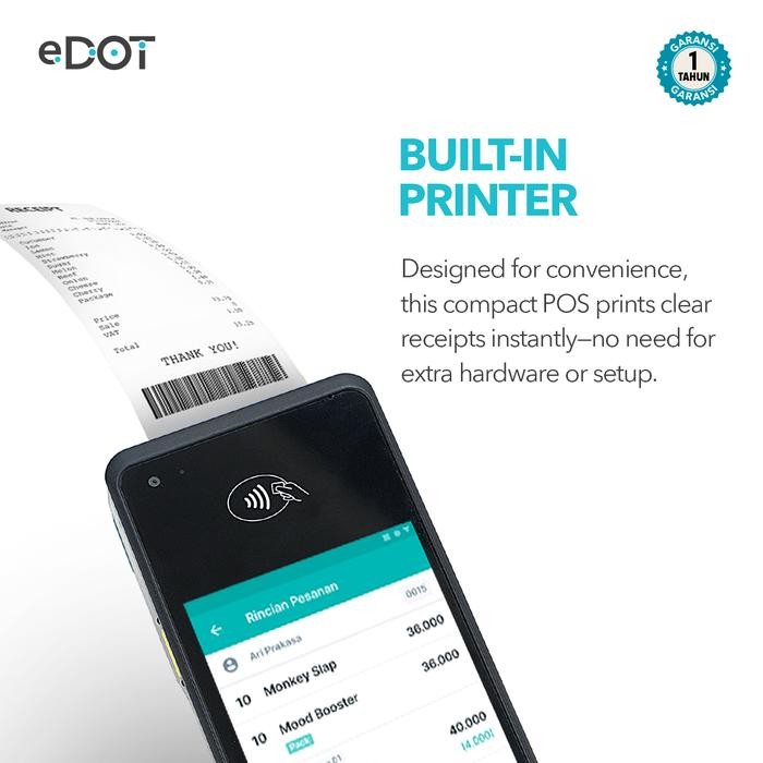 

MESIN KASIR ANDROID PORTABLE BISA UNTUK UMKM & TOKO - E1 5 INCH WITH NFC, BLUETOOTH & WIFI