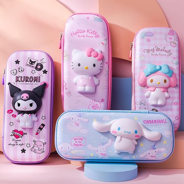 

TOKKADO SANRIO SQUISHY PENCIL CASE ORIGINAL KOTAK PENSIL ANAK LUCU