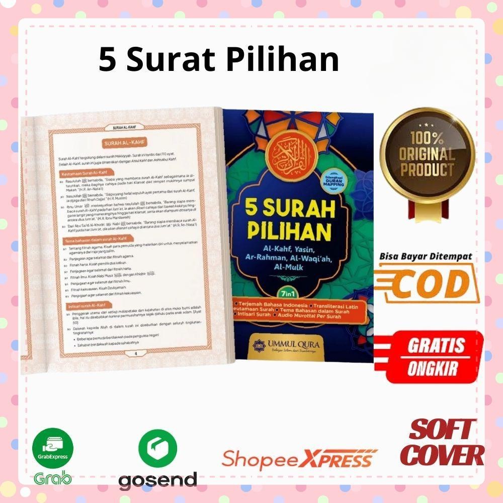Buku 5 Surat Pilihan Arab Latin (Ar-Rahman:Al-Kahfi:Al-Waqiah;Yasiin:Al-Mulk)
