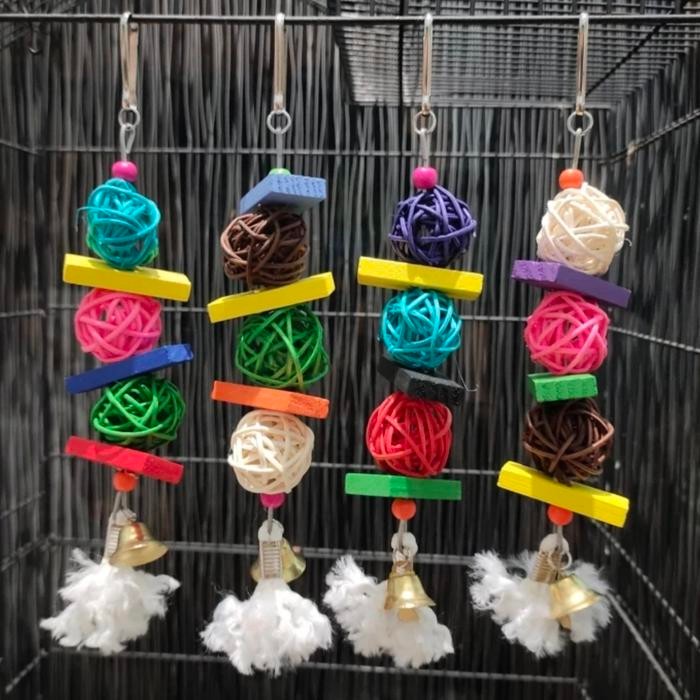 mainan gantung burung parrot - mainan burung - mainan gigit burung