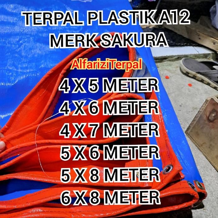 TERPAL TENDA PLASTIK A12 4 METER X 6 METER