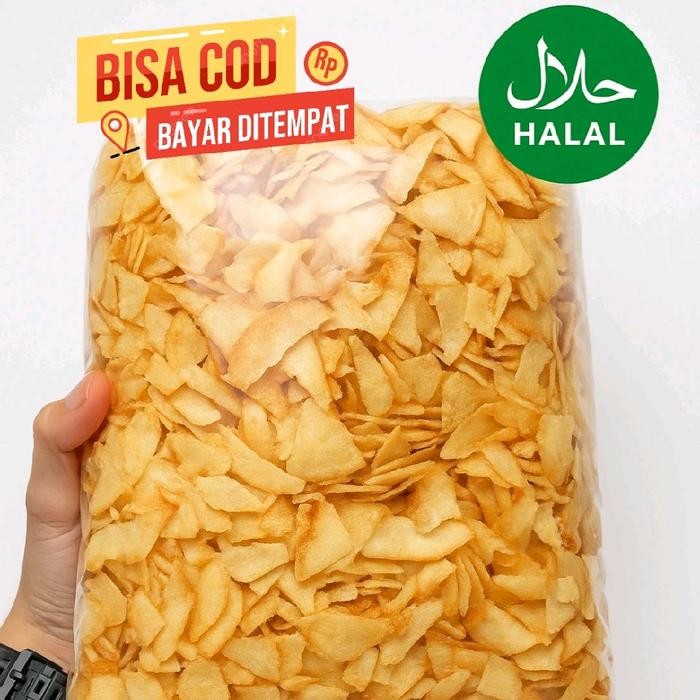 

New Patahan Kripik Singkong Professor 1000gr - Camilan Renyah Gurih Hemat.