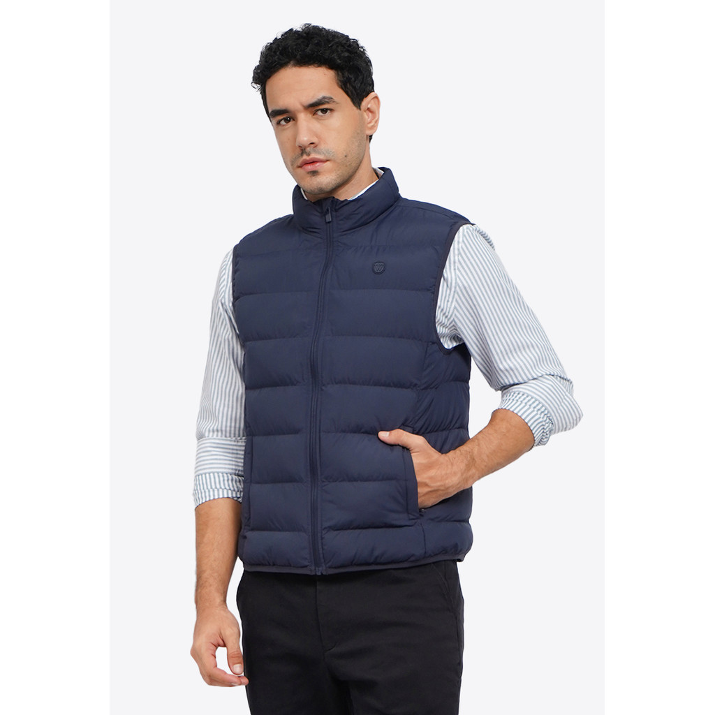 WOOD Water Repellent Quilted Vest 2-VSIOTD225H039 Navy
