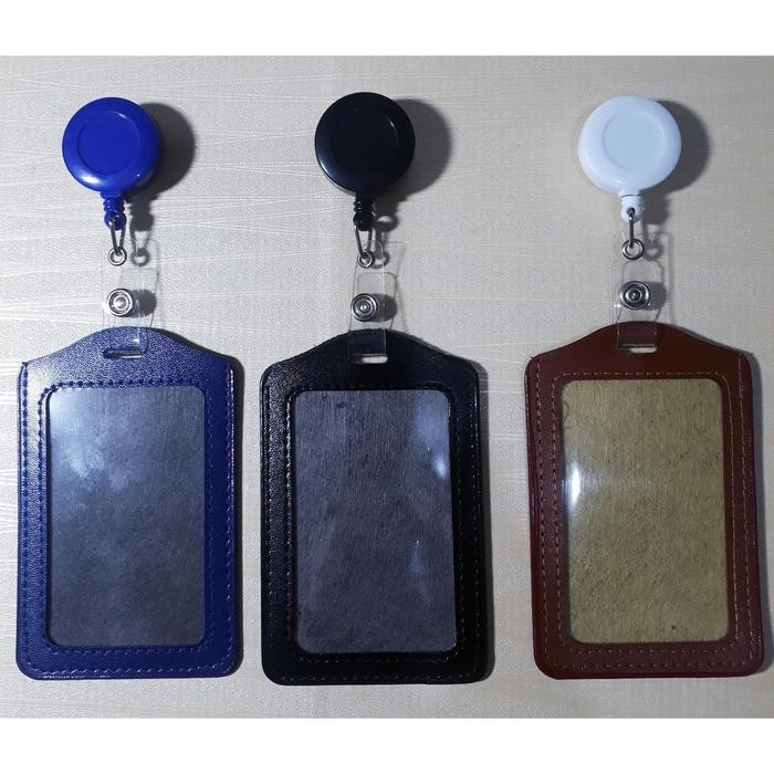 

New GANTUNGAN YOYO ID CARD KULIT SINTESIS/ID CARD HOLDER KULIT PU