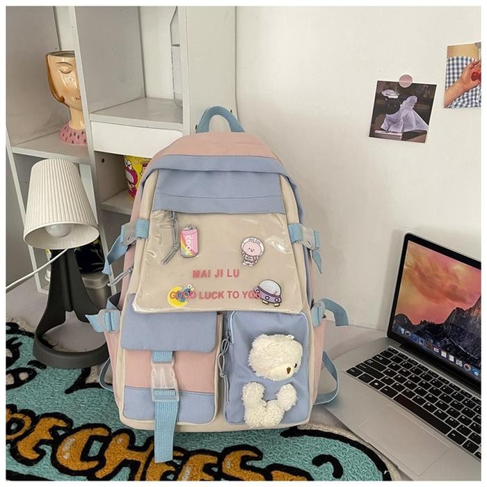 ASLI Tas Ransel Anak Perempuan Remaja SD SMP SMA Kuliah / Kado Anak READY STOCK