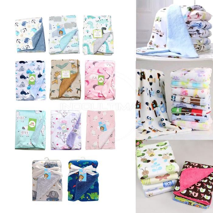 Pilihan- Selimut Bayi Perempuan Laki Laki Bs-05 Selimut Model Terbaru Baru Bayi Lembut Bulu