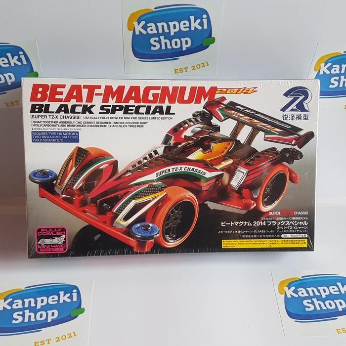 Pilihan- Rep. Tamiya. Mini 4Wd Merk Ruize Beat Magnum Black Special 2014 Tzx Chassis
