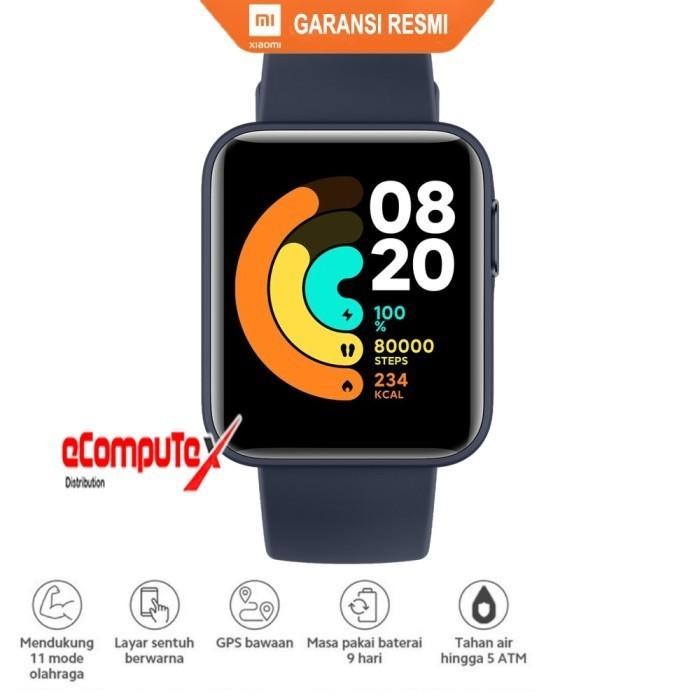 MI WATCH LITE XIAOMI SMART WATCH NAVY BLUE ORIGINAL JAM TANGAN RESMI
