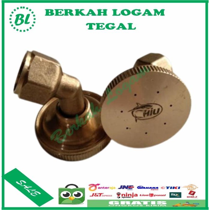 Nozzle spuyer Sprayer Tembak Nozzle misting kuningan Bengkok lubang 7