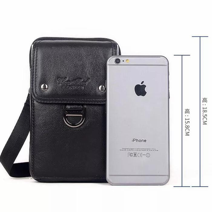 tas selempang kulit pria mini hp cheer soul pinggang dompet hp 3231