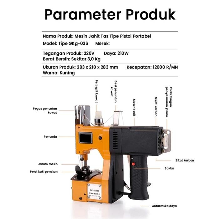 Mesin Jahit Karung Portable Portable Bag Closer Original Mesin Jahit Karung Beras Geotextile