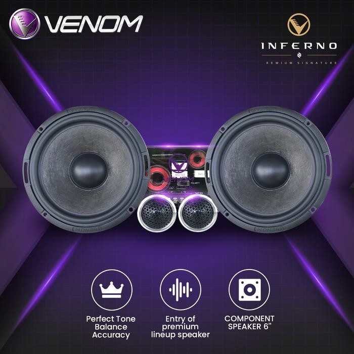 VENOM INFERNO SERIES VIN 6 E SPEAKER MOBIL SPLIT 2 WAY 6 INCH