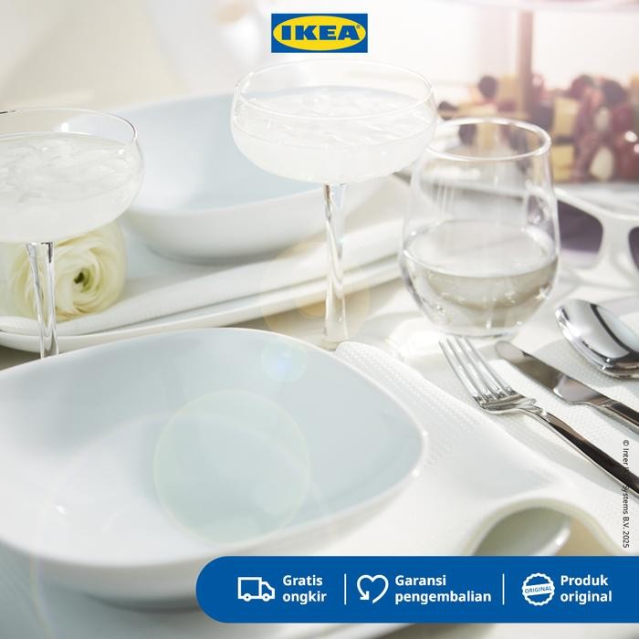 FCR0  Ikea Vrdera Piring Makan Cekung Putih 20X20 Cm