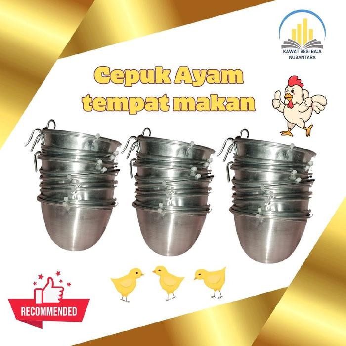 Phoenix Aviary - Cepuk Tempat Pakan Ayam Tersedia 1 Psc Dan 10 Psc